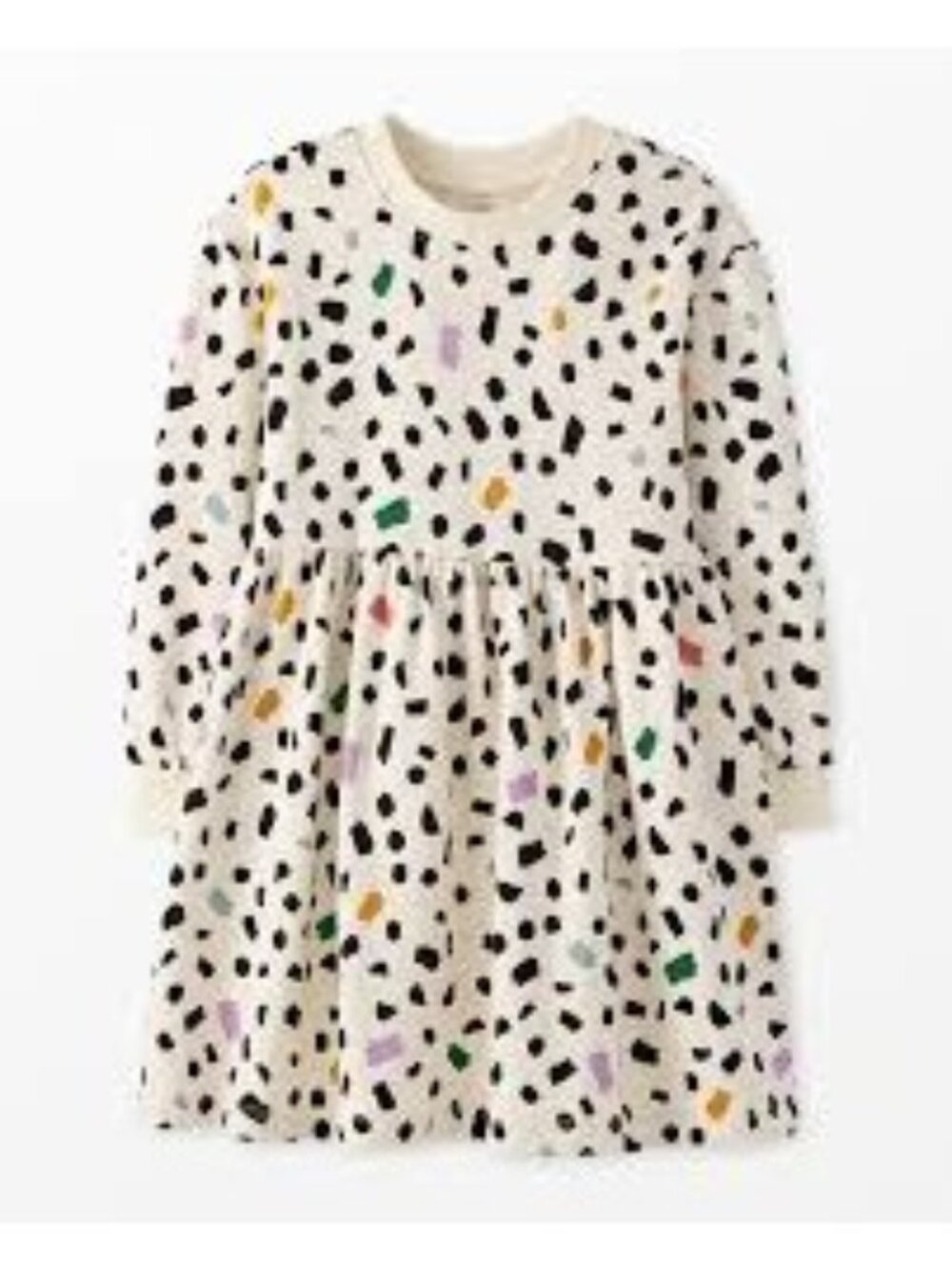 Hanna Andersson Multicolor Leopard Print Sweatshirt Dress, Size 12